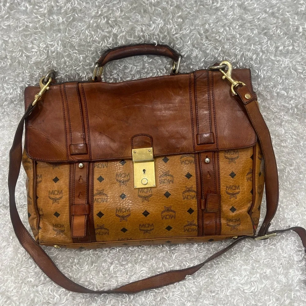 MCM Vicetos Briefcase/Messenger Bag